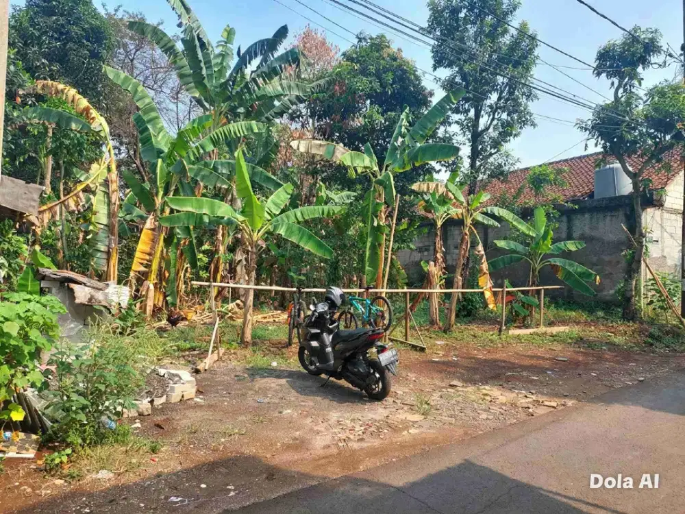 Tanah nempel jalan siap bangun di leuwinanggung jual murah