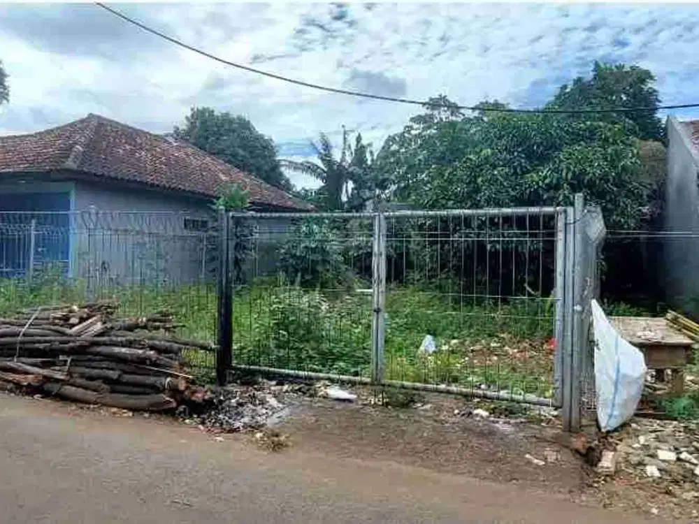 jual cepat tanah sudah pagar nempel jalan aspal di leuwinanggung