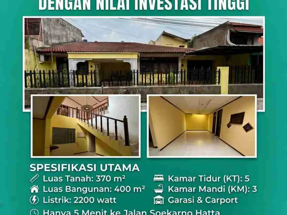 JUAL RUMAH SAYAP BATUNUNGGAL/BUAH BATU
