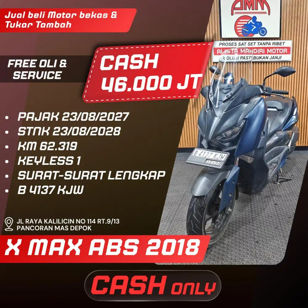 XMAX ABS 2018 PAJAK HIDUP CASH ONLY ALISTA