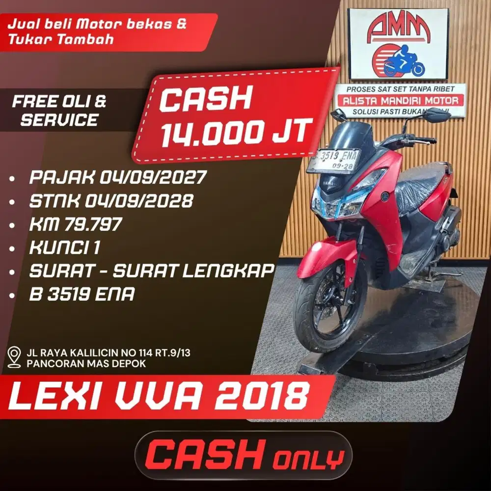 LEXY VVA 2018 PAJAK HIDUP CASH ONLY ALISTA