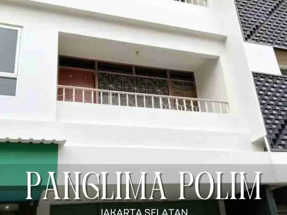 DISEWAKAN CEPAT !! RUKO 3 LANTAI STRATEGIS DI PANGLIMA POLIM - PARKIR LUAS DAN ADA SEKAT KAMAR