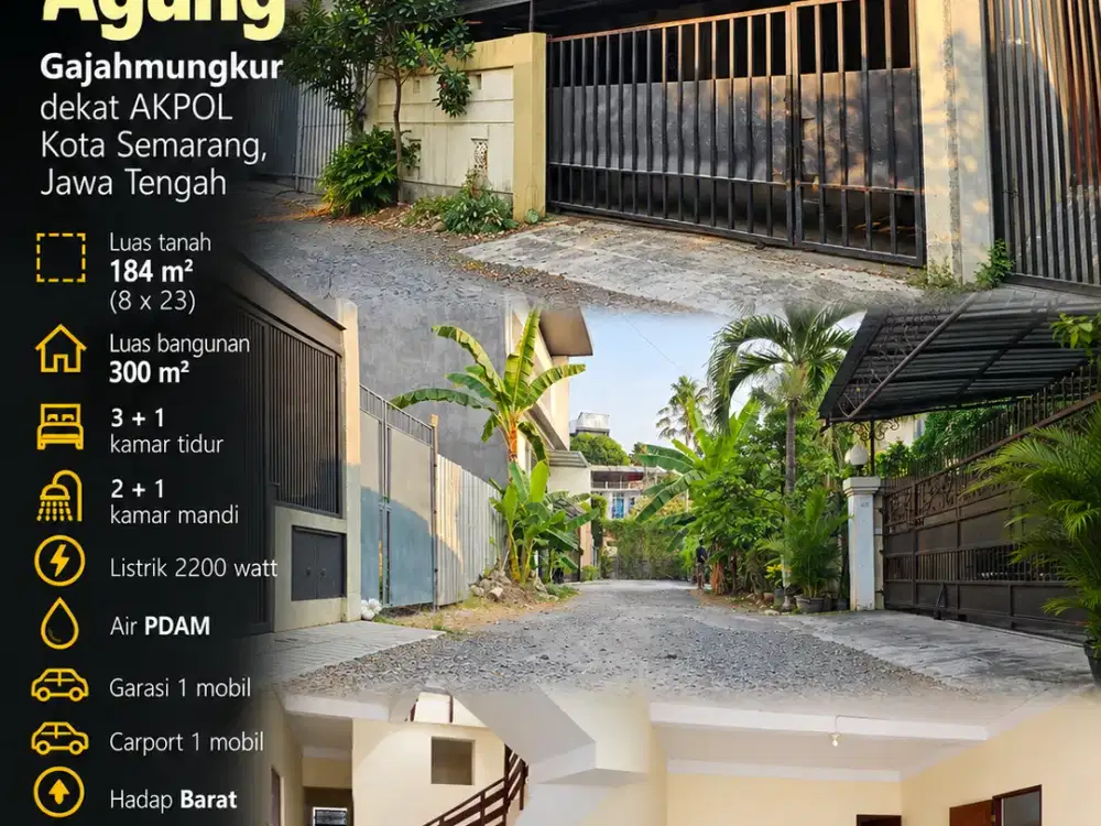 area Sultan Agung, Gajahmungkur, cocok untuk office distributor dan mess, Semarang