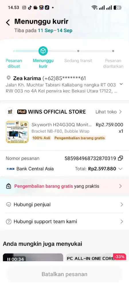Monitor Skyworth 24inc 2k