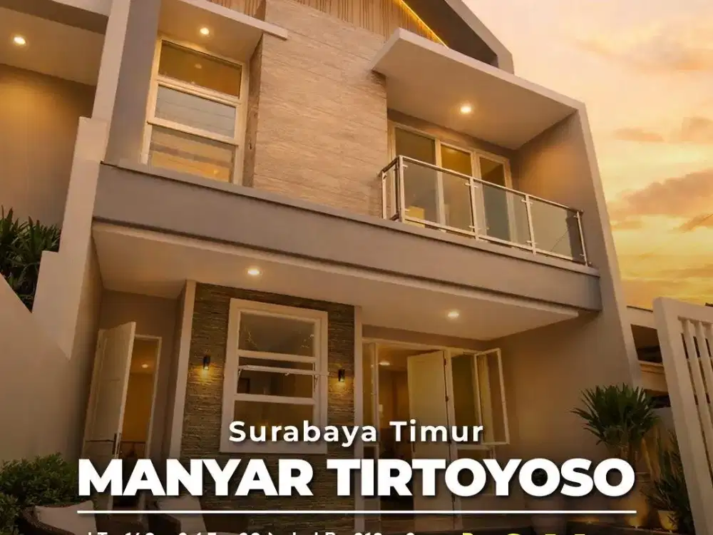 Rumah di Jl Manyar Tirtoyos Surabaya Timur Dekat Galaxy Mall