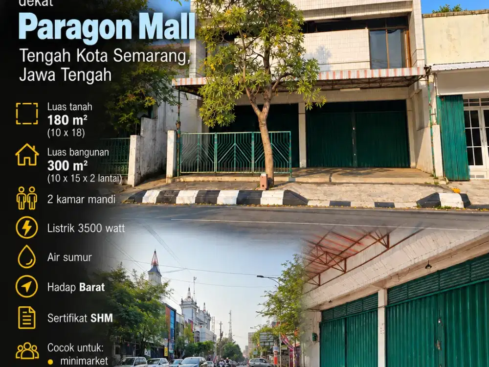 MH.Thamrin, Tengah Kota, lebar 10 meter, dekat Paragon Mall, Semarang