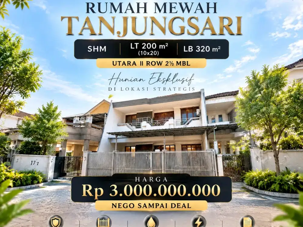 JUAL CEPAT RUMAH 2LANTAI MEWAH TANJUNGSARI BARU