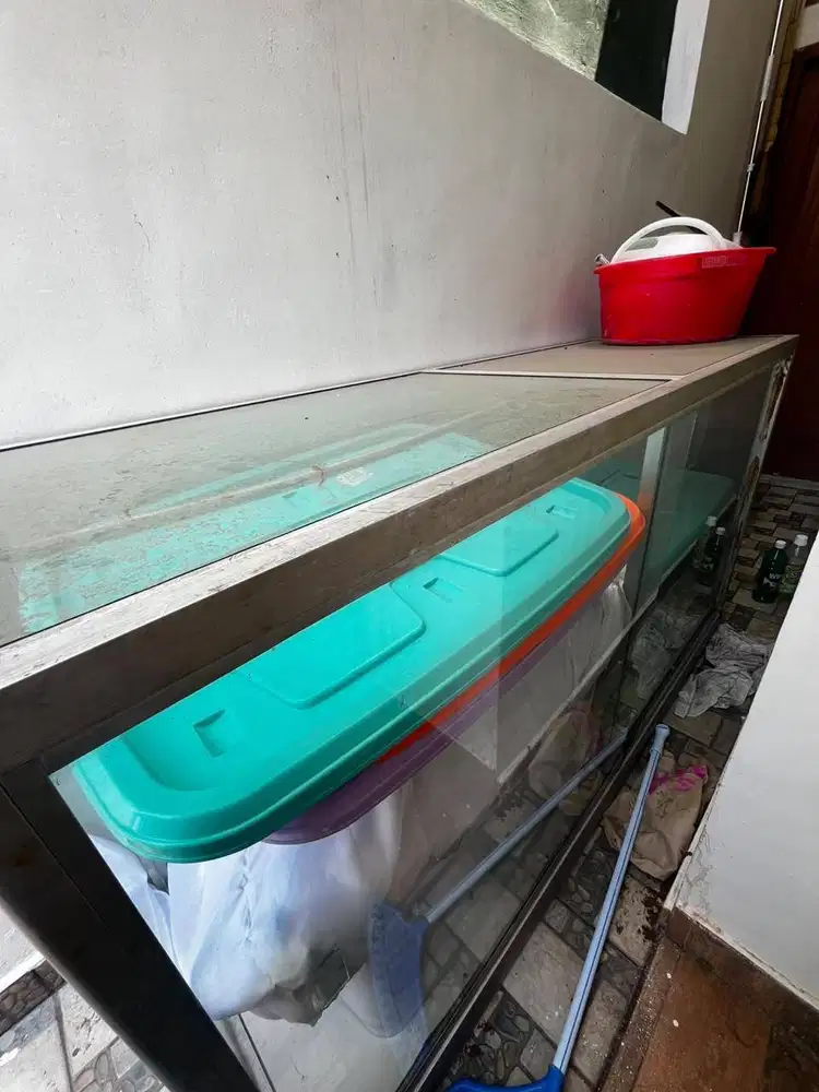 JUAL ETALASE ALUMUNIUM KACA UKURAN 40x100 dan 60x175