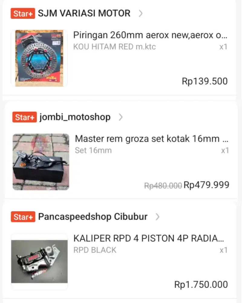 Paket pengereman depan aerox connected edisi cuci gudang