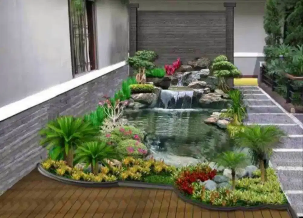 Tukang kolam ikan koi
