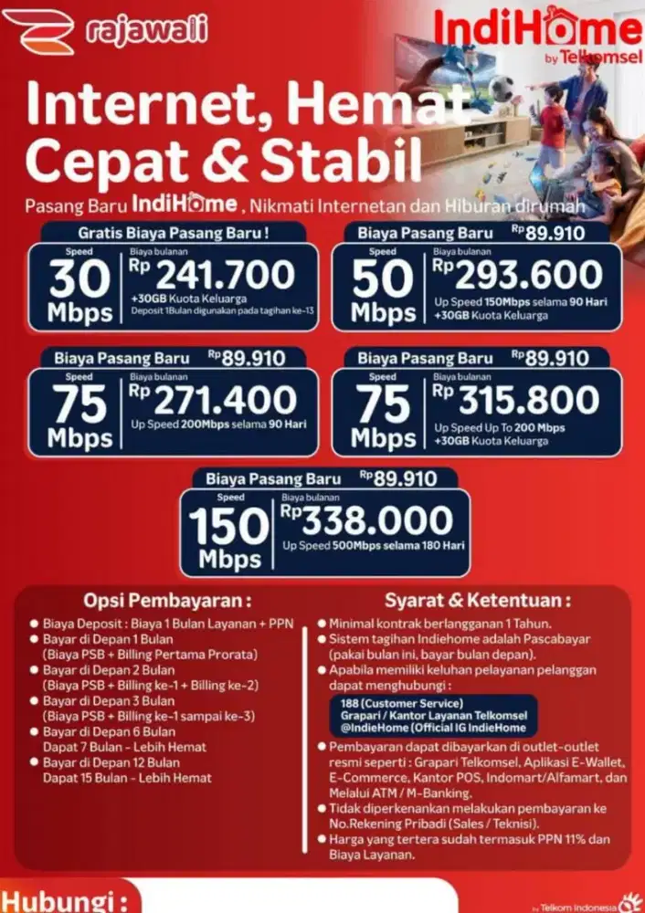 WiFi IndiHome include kuota Telkomsel