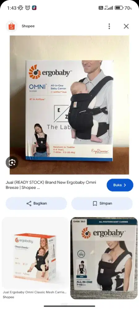 Jual aja buat gendong bayi