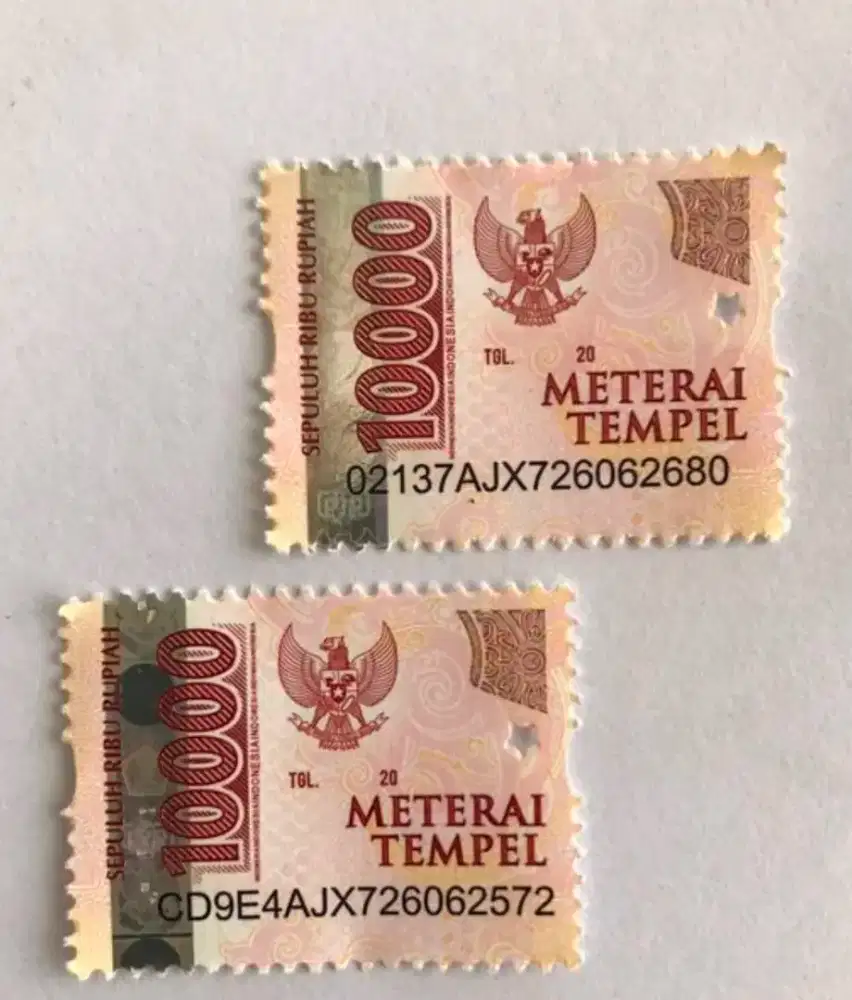 Materai Asli Lebih Pemakaian