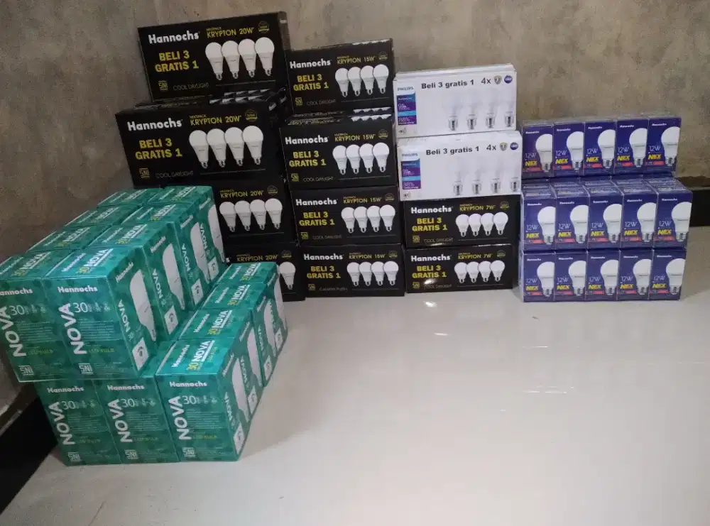 habisin setok sisa lampu led hannochs borong semua saja siap cod/antar