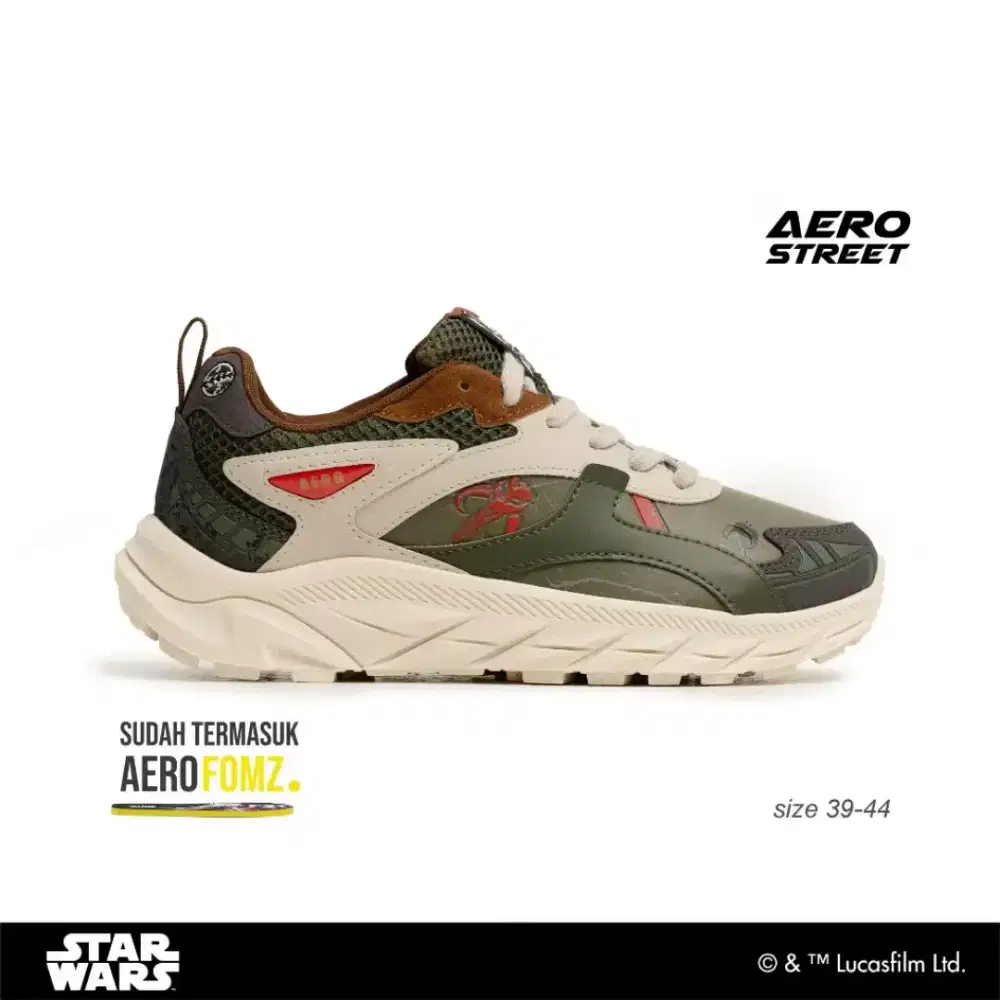 Sepatu Aerostreet x Star Wars Boba Feet Ukuran 40