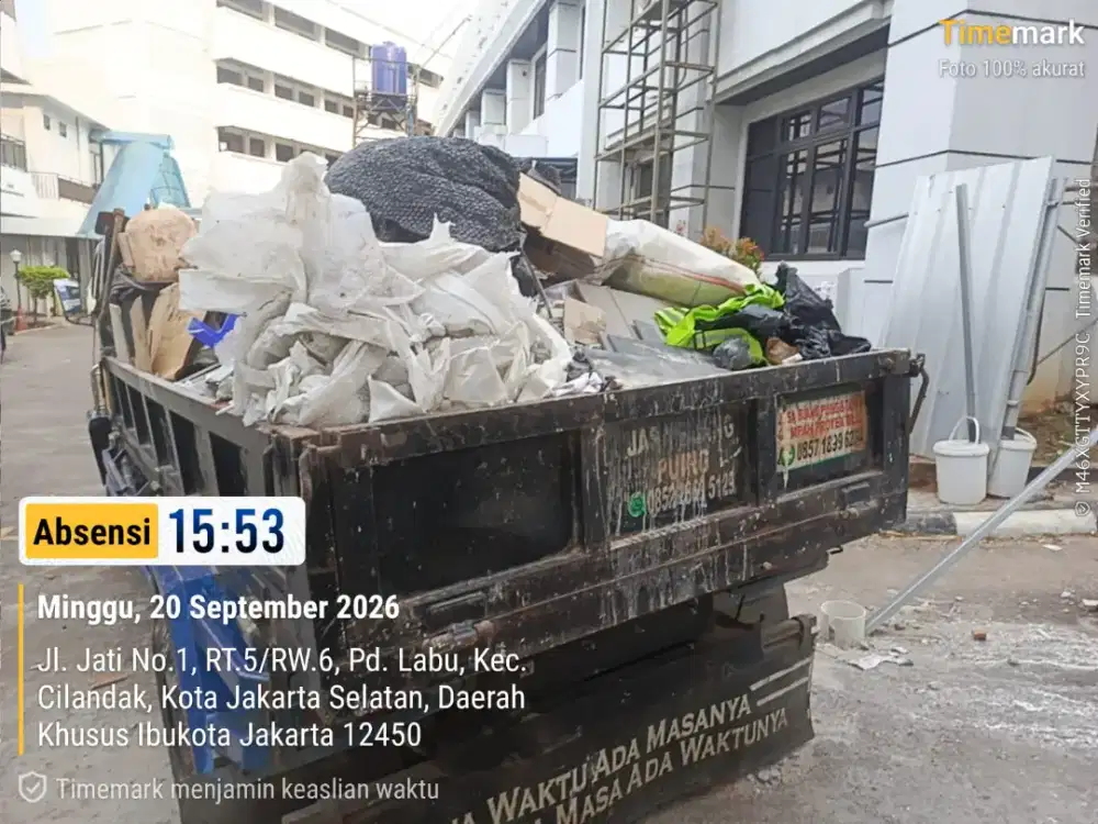 Jasa buang puing dan angkutan sampah proyek