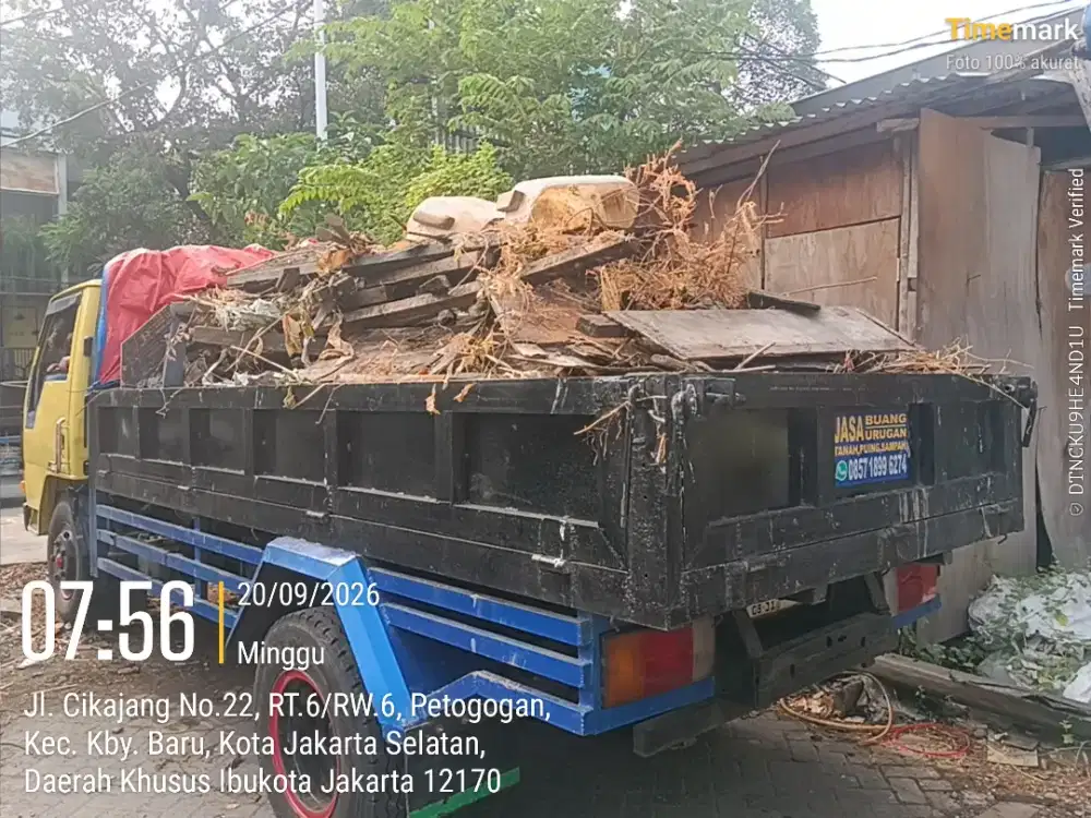 Jasa buang puing dan angkutan sampah
