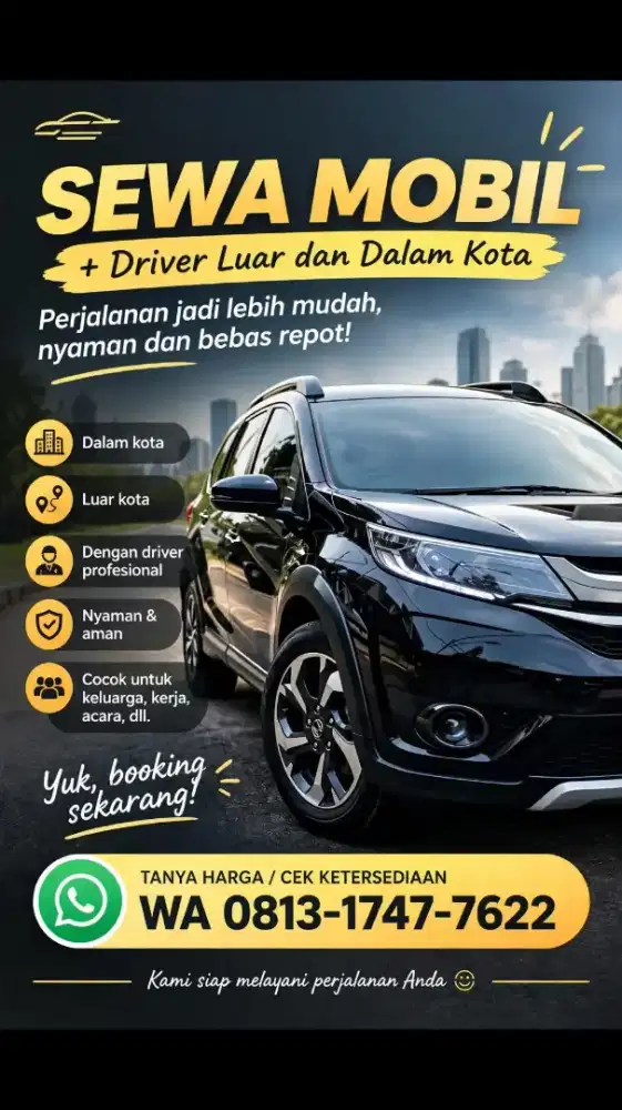 SEWA MOBIL + DRIVER