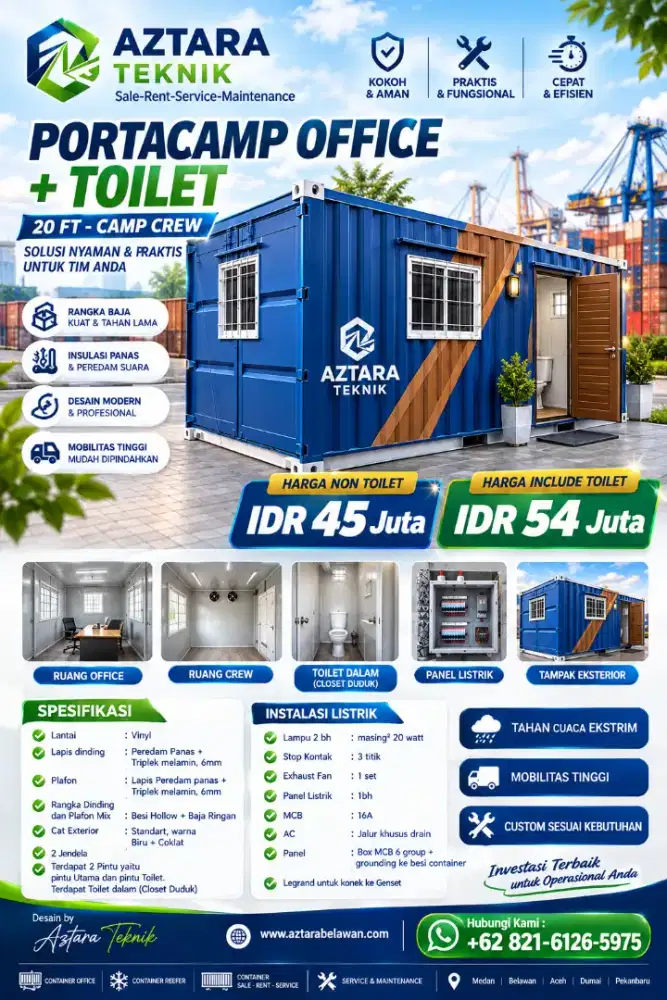 Kontainer kantor / office bekas