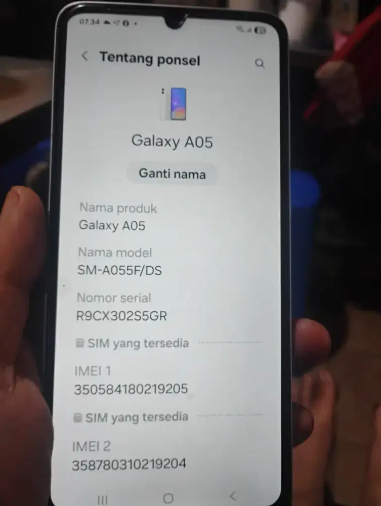Samsung a05 mulus jarang pakai