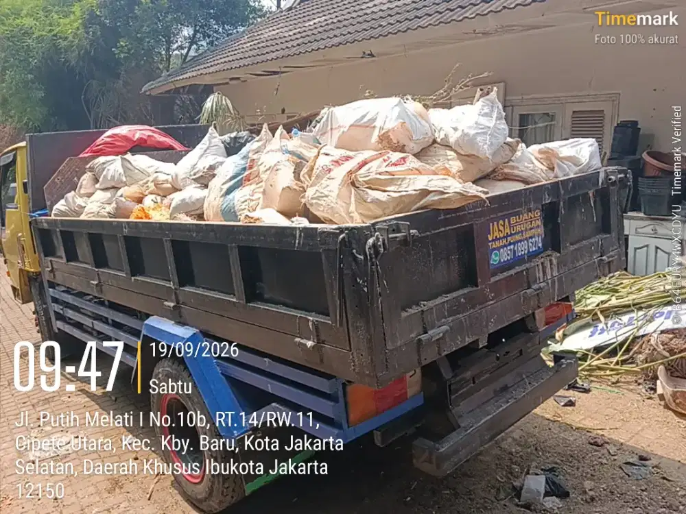Jasa buang puing sampah proyek