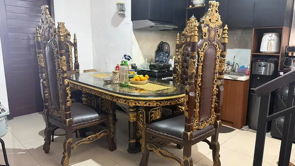 Meja kursi jati super besar