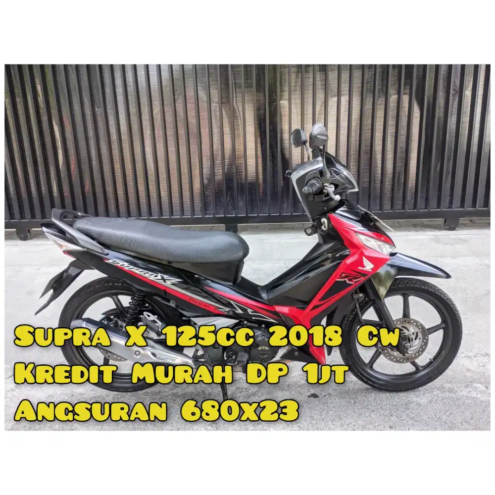 Supra X 125cc 2018 Merah Cw Dobel Disk Brake