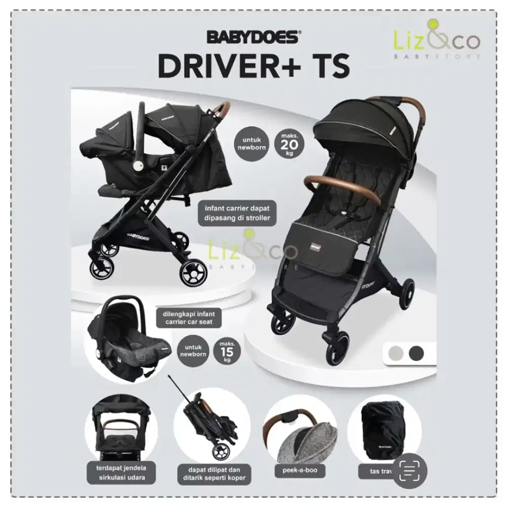 Stroller Carseat Babydoes Driver+ TS