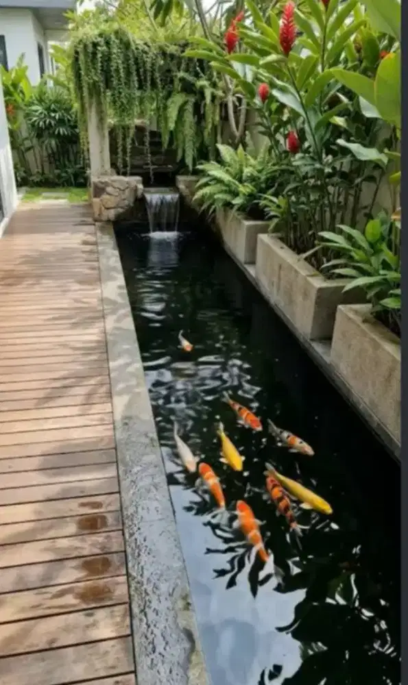 Tukang kolam ikan koi