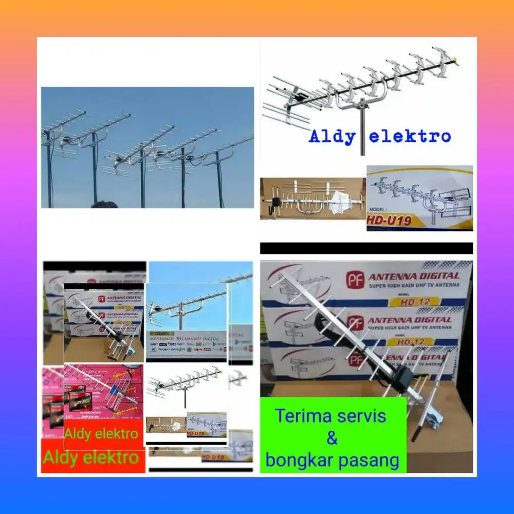 Gasken pemasangan Antenna tv digital kami jamin siaran mantul