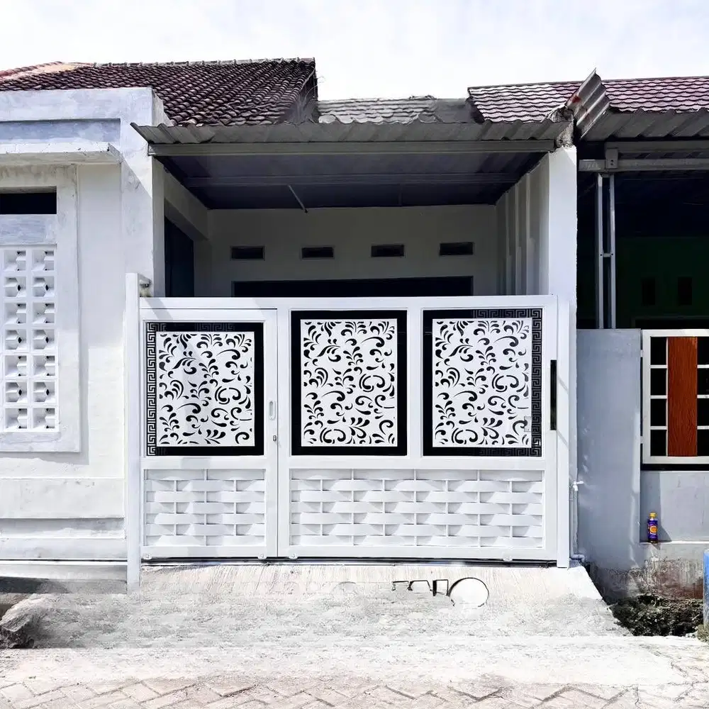 Pintu pagar besi hollow laser cutting