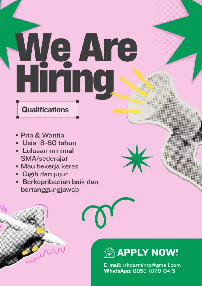 DIBUTUHKAN STAF ADMIN & KONSULTAN
