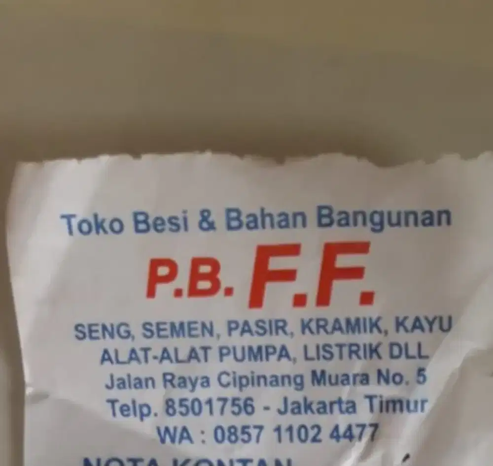 Dicari kenek untuk matrial