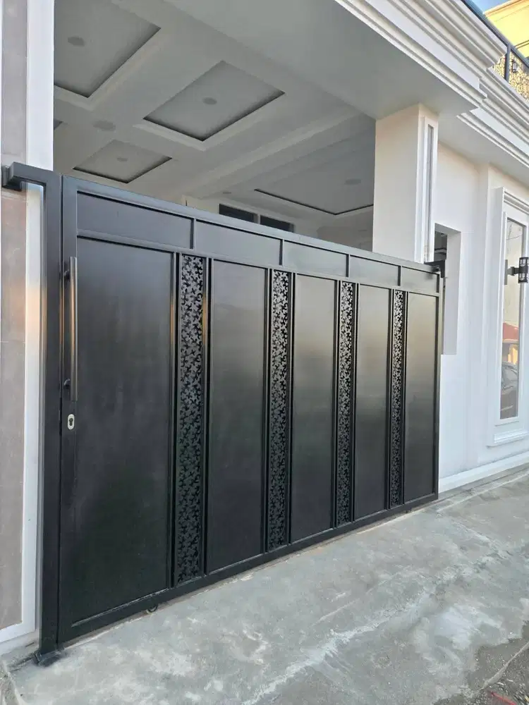 Pintu pagar dorong laser cutting