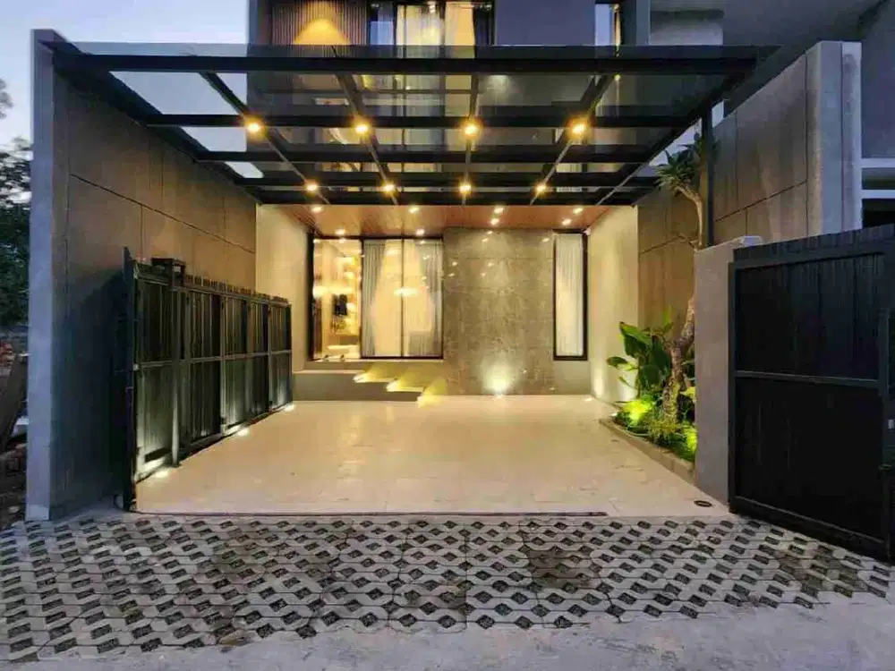 RUMAH BARU KONTEMPORER FULL FURNISHED STRATEGIS DEKAT BUDI MULIA & UNRIYO   TAJEM.