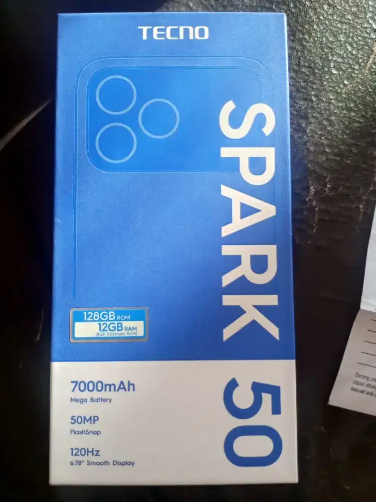 TECNO SPARK 50 RAM 4/128 WARNA BLACK