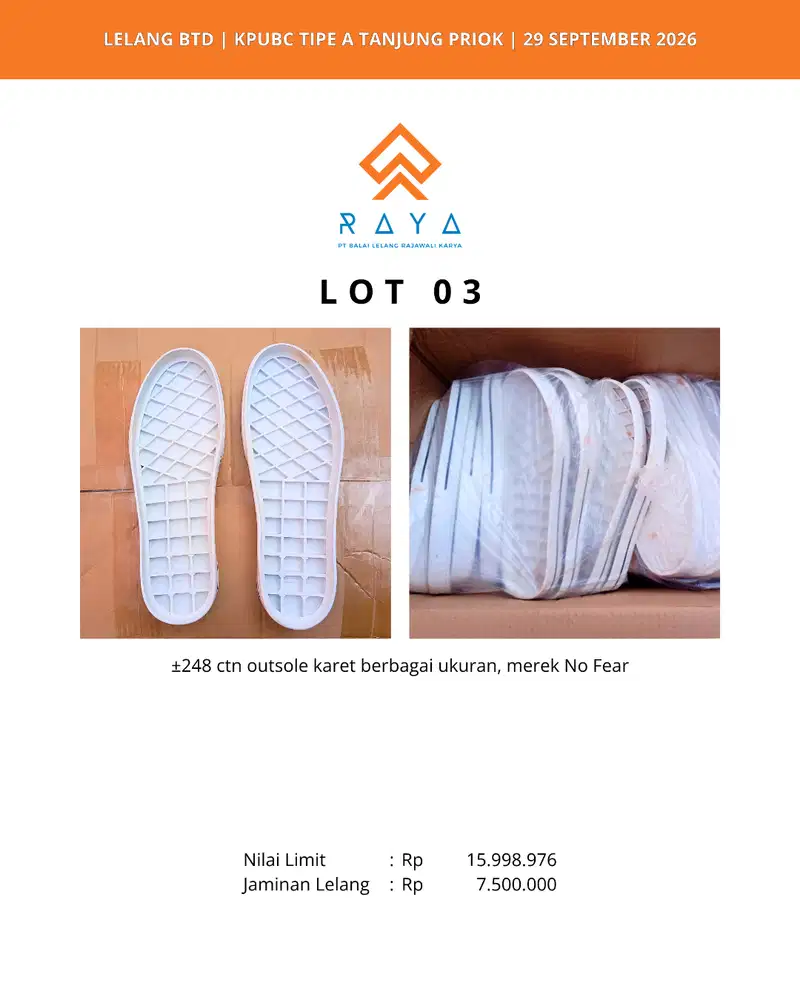 OUTSOLE KARET (BAGIAN BAWAH SEPATU) MEREK NO FEAR