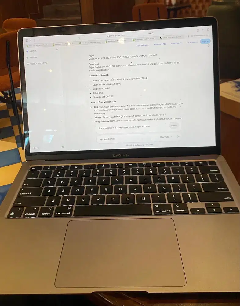 MacBook Air M1 2020 13-inch 8GB / 256GB Space Grey (Normal)