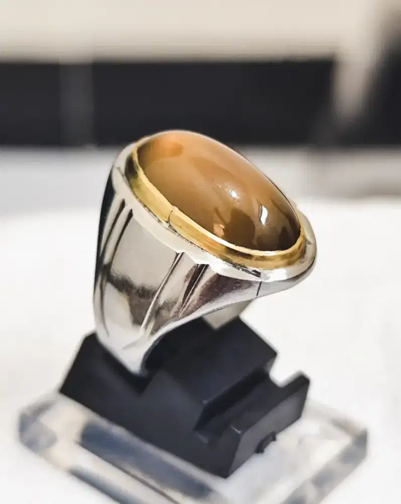 005 Batu Idocrase Solar Kecoa dim 19*11*8 (est) ring monel SJ 8 (est)