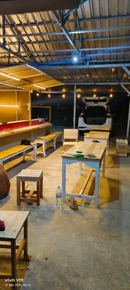 MEJA KURSI WARUNG WARKOP KAYU JATI BELANDA
