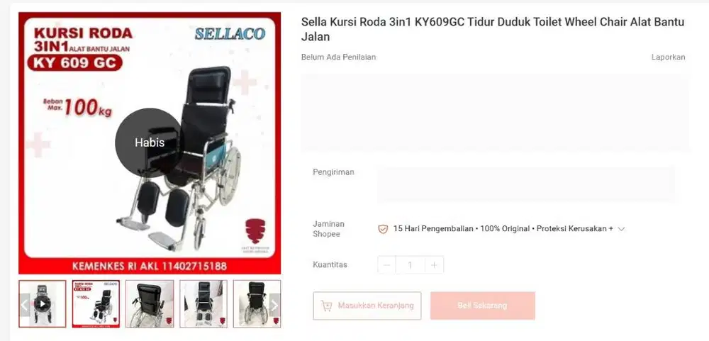 KURSI RODA 3IN1 SELLACO KY 609 GC