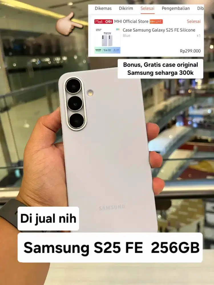 Dijual Samsung S25 FE 8/256 ice blue, Bonus Casing Original