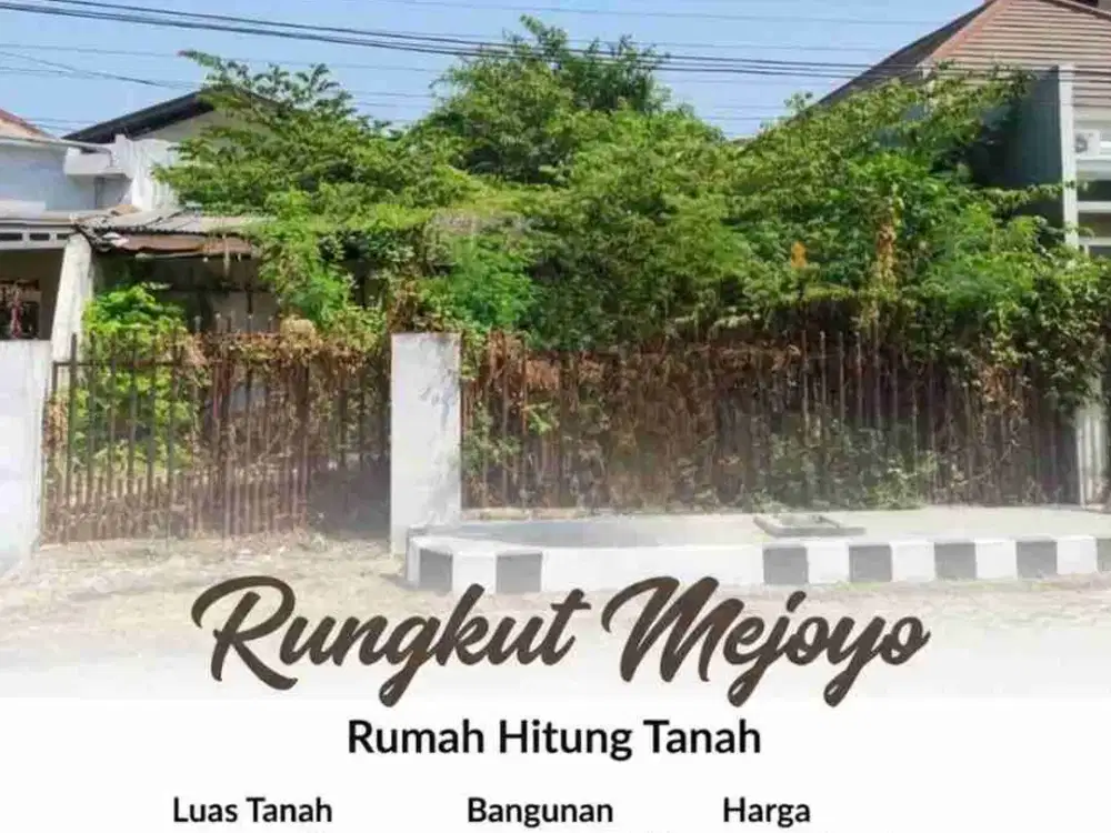Rumah Hitung Tanah Rungkut Mejoyo