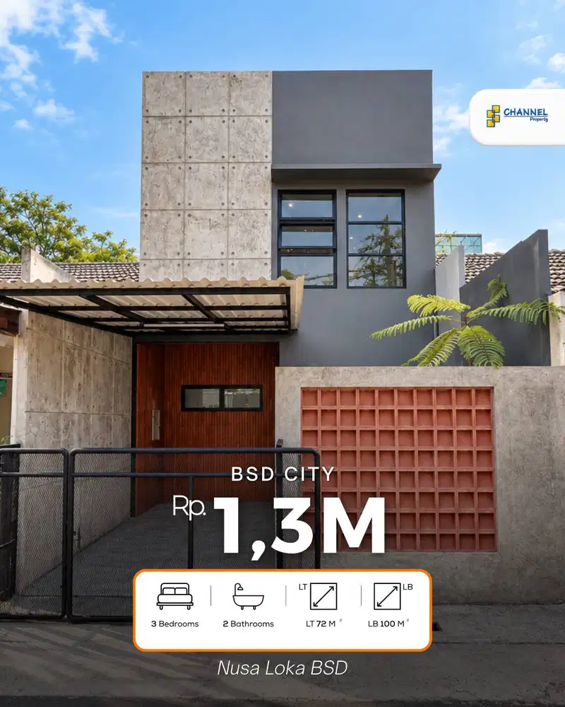 Jual Rumah Modern 2 Lantai SHM Dekat Mall Nusaloka BSD, Fl