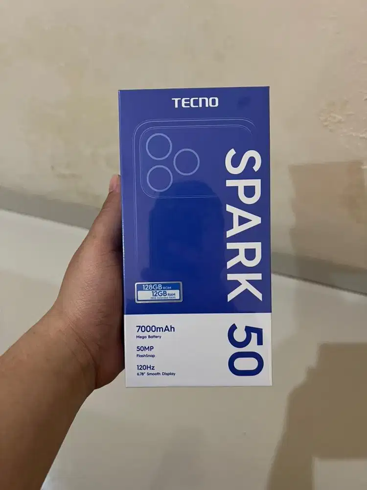 Tecno Spark 50 4G Black 4/128 BNIB Segel Garansi Resmi