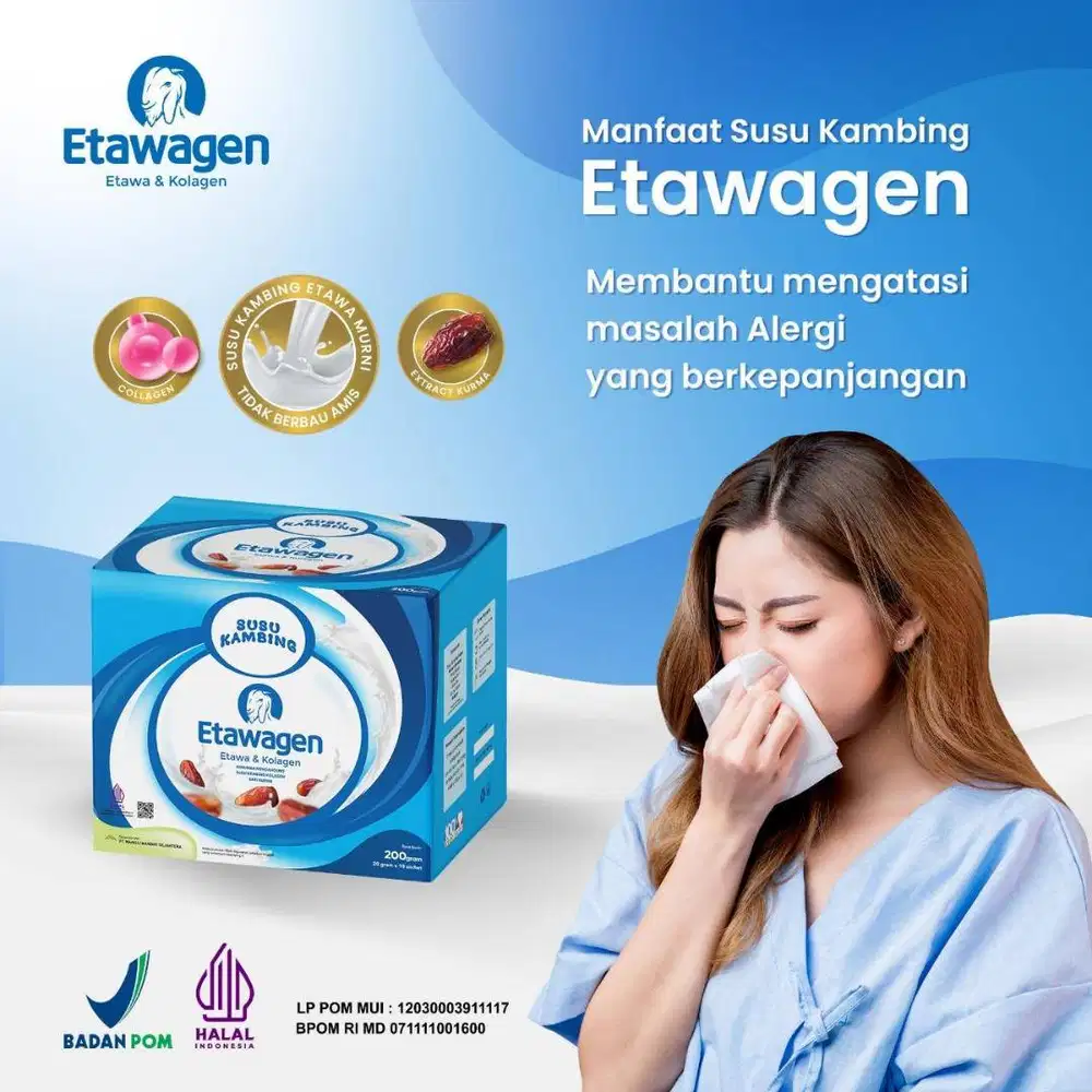 Etawagen Susu Kambing Etawa + Collagen Premium 10 Sachet x 20g
