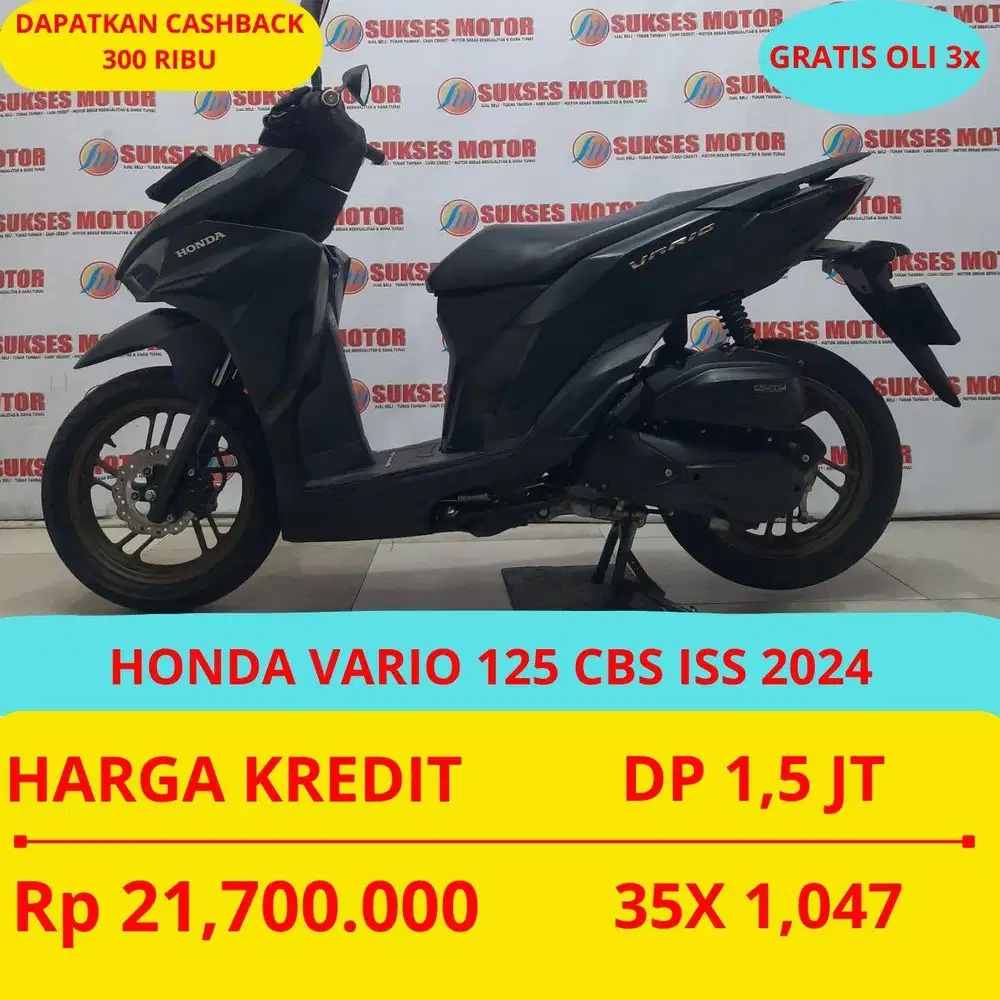 HONDA VARIO 125 CBS ISS 2024 DP MURAH 1,5 JUTA GUYSS