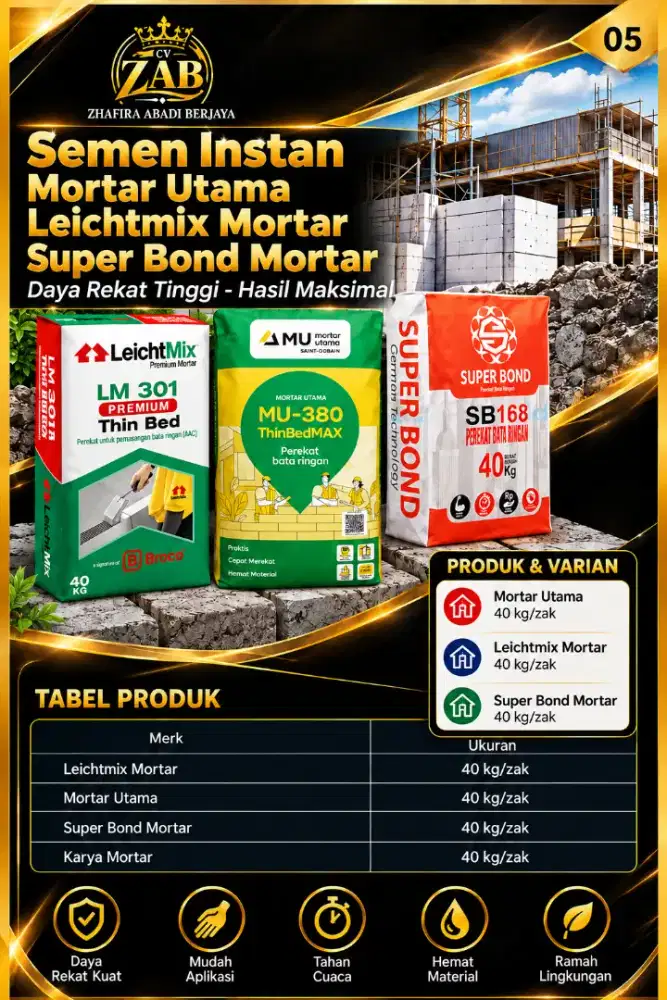 Leichtmix Mortar Broco kualitas Grade A