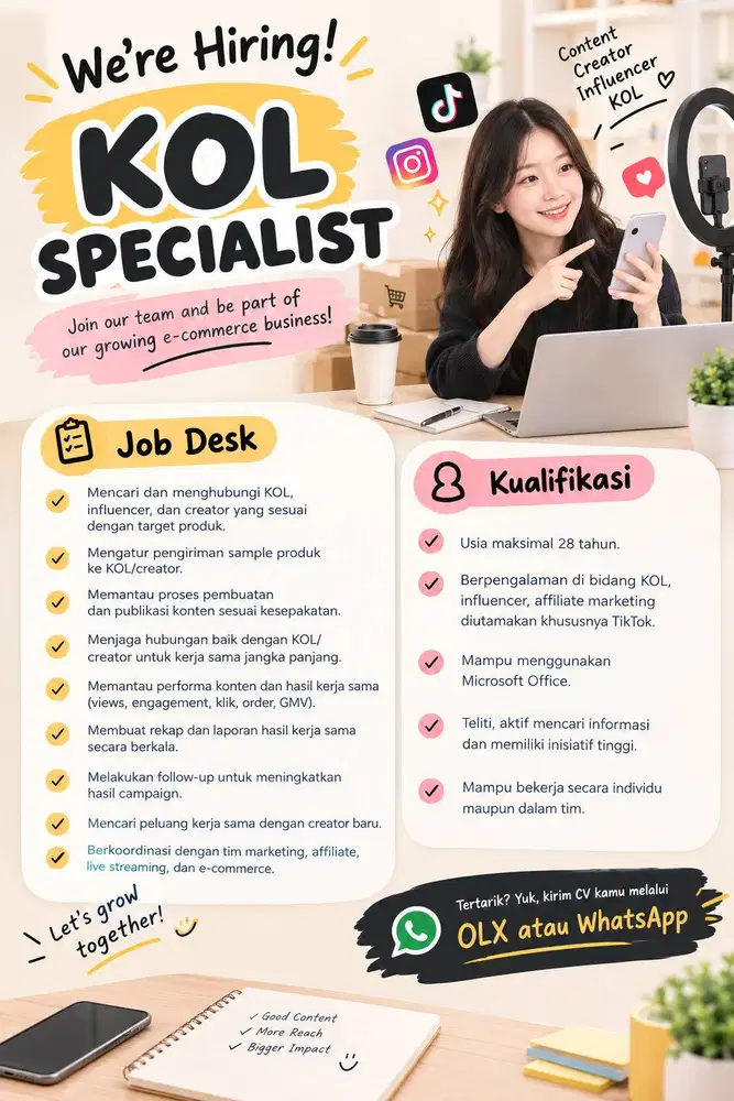 KOL SPECIALIST - DIBUTUHKAN SEGERA