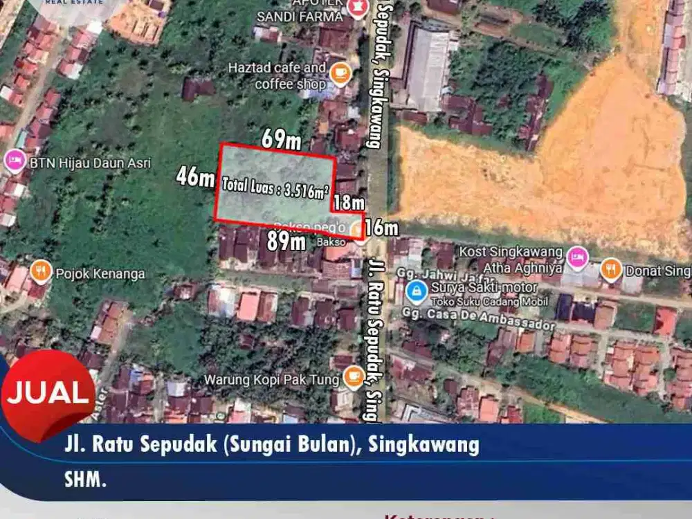 Lahan tepi jalan